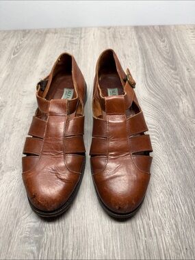 Alfani Men's Brown Leather Slip-On Fisherman Loafers